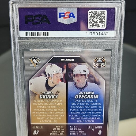 2005-06 Upper Deck - Rookie Showdown Alex Ovechkin, Sidney Crosby #SCAO PSA 9 - Picture 5 of 9